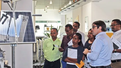 Besichtigung Solartechnik Unternehmen